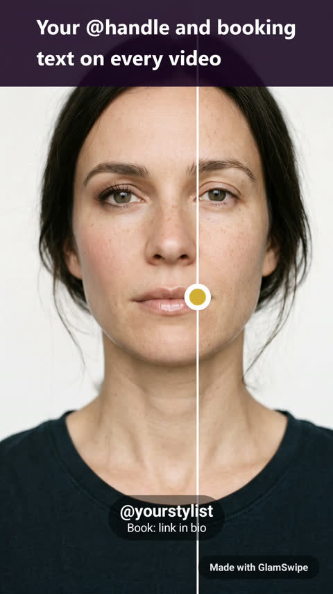 Slider reveal on makeup